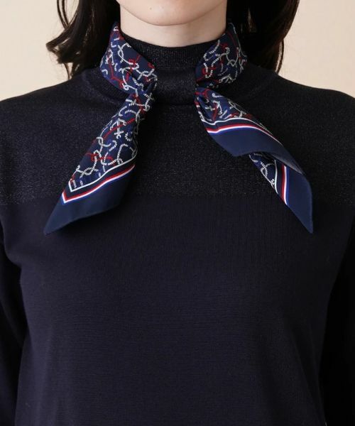 Leilian / レリアン ニット・セーター | ラメニット切替ハイネックプルオーバー | 詳細7