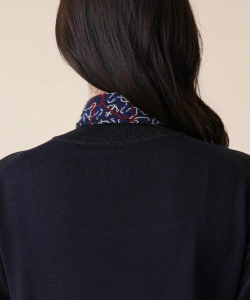 Leilian / レリアン ニット・セーター | ラメニット切替ハイネックプルオーバー | 詳細9
