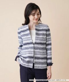 Leilian / レリアン テーラードジャケット | ボーダージャケット【セレモニー】【CLARENSON】