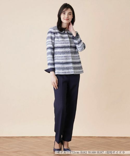 Leilian / レリアン テーラードジャケット | ボーダージャケット【セレモニー】【CLARENSON】 | 詳細1