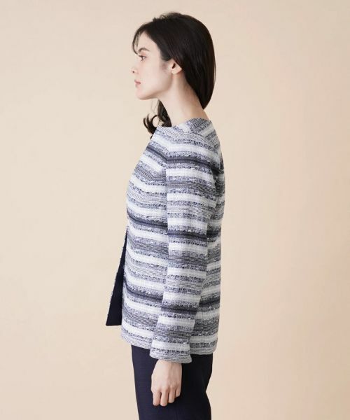 Leilian / レリアン テーラードジャケット | ボーダージャケット【セレモニー】【CLARENSON】 | 詳細5