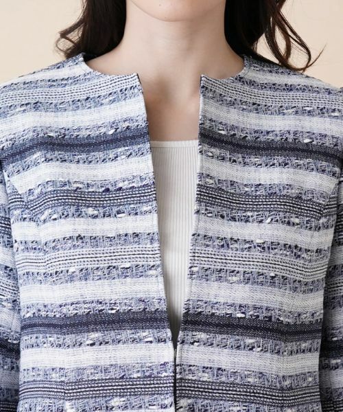 Leilian / レリアン テーラードジャケット | ボーダージャケット【セレモニー】【CLARENSON】 | 詳細7