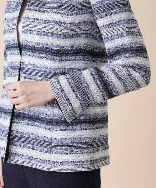 Leilian / レリアン テーラードジャケット | ボーダージャケット【セレモニー】【CLARENSON】 | 詳細9