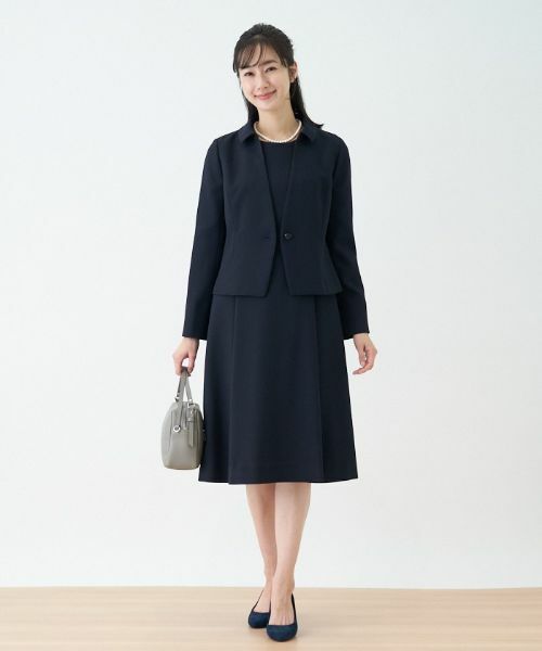 Leilian / レリアン ドレス | 【セレモニー】ジャケット・ワンピース2点セット(ネイビー)
