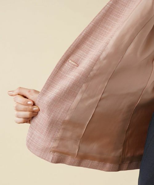 Leilian / レリアン テーラードジャケット | ノーカラージャケット【CERRUTI】 | 詳細11