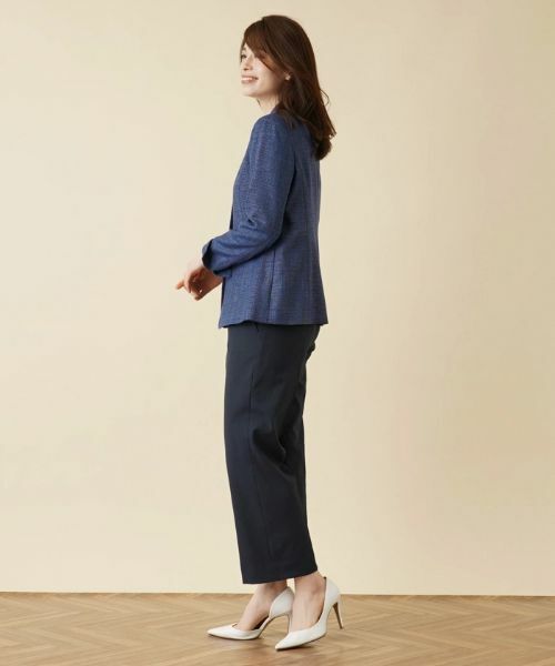 Leilian / レリアン テーラードジャケット | ノーカラージャケット【CERRUTI】 | 詳細14