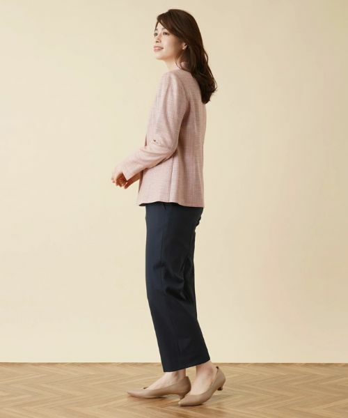 Leilian / レリアン テーラードジャケット | ノーカラージャケット【CERRUTI】 | 詳細2