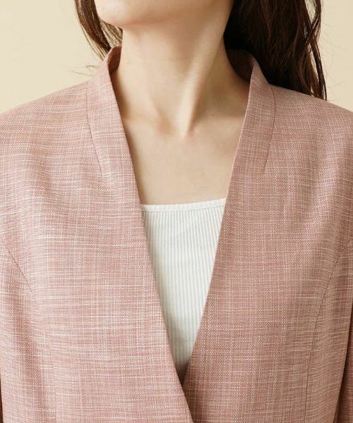 Leilian / レリアン テーラードジャケット | ノーカラージャケット【CERRUTI】 | 詳細7