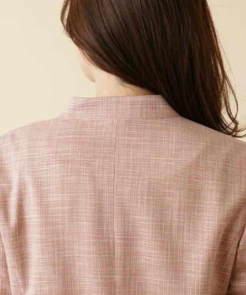 Leilian / レリアン テーラードジャケット | ノーカラージャケット【CERRUTI】 | 詳細8