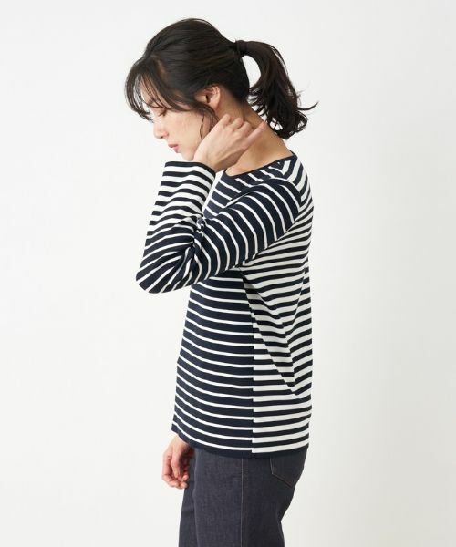 Leilian / レリアン ニット・セーター | ボーダー切替クルーネックニット | 詳細5