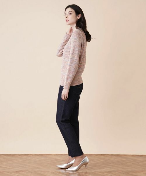 Leilian / レリアン ニット・セーター | ミックスカラークルーネックニットプルオーバー | 詳細5