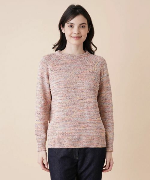 Leilian / レリアン ニット・セーター | ミックスカラークルーネックニットプルオーバー | 詳細7
