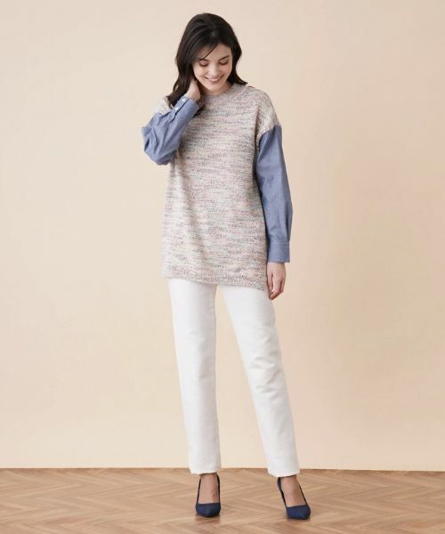 Leilian / レリアン ニット・セーター | レイヤード風ニットプルオーバー | 詳細1