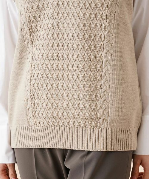 Leilian / レリアン テーラードジャケット | Vネックニットベスト | 詳細10