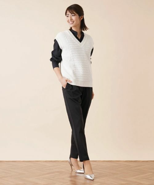 Leilian / レリアン テーラードジャケット | Vネックニットベスト | 詳細12