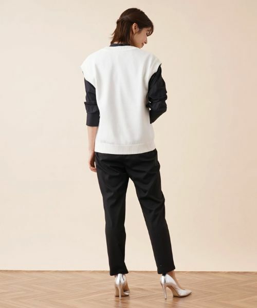 Leilian / レリアン テーラードジャケット | Vネックニットベスト | 詳細14
