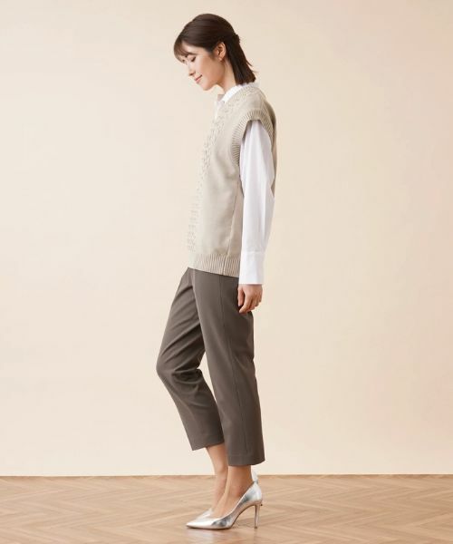 Leilian / レリアン テーラードジャケット | Vネックニットベスト | 詳細2