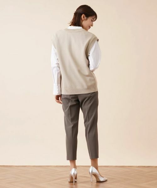 Leilian / レリアン テーラードジャケット | Vネックニットベスト | 詳細3