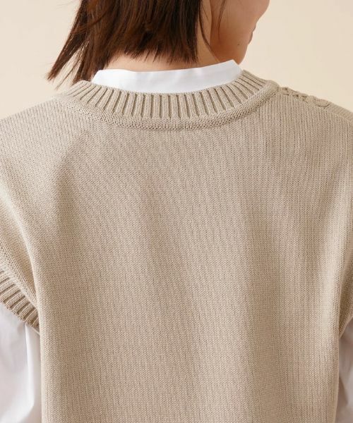 Leilian / レリアン テーラードジャケット | Vネックニットベスト | 詳細8