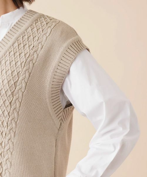 Leilian / レリアン テーラードジャケット | Vネックニットベスト | 詳細9
