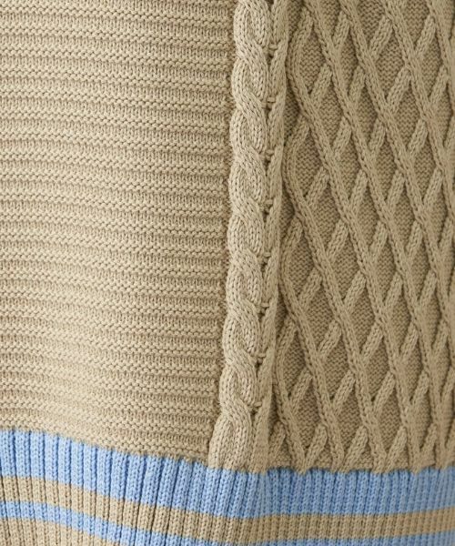 Leilian / レリアン テーラードジャケット | 【店頭人気】編地切替ニットベスト【MUSE BY ROCHAS Premiere】 | 詳細13