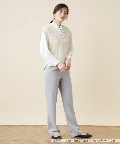 Leilian / レリアン テーラードジャケット | Vネックニットベスト | 詳細1