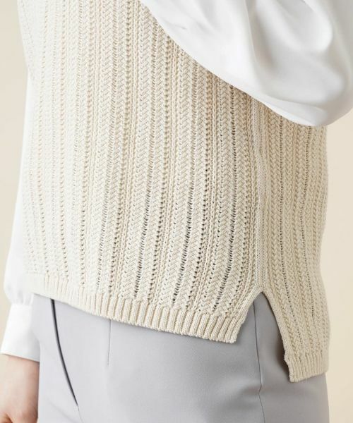 Leilian / レリアン テーラードジャケット | Vネックニットベスト | 詳細10