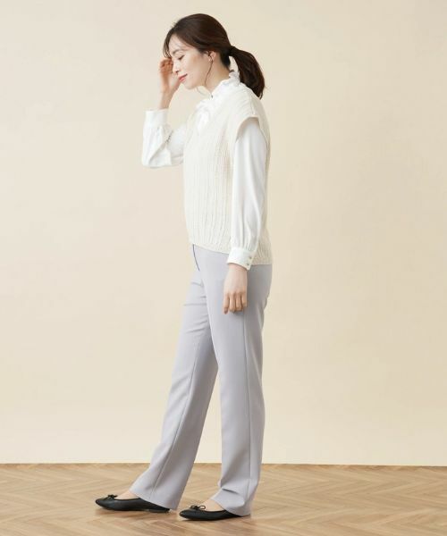 Leilian / レリアン テーラードジャケット | Vネックニットベスト | 詳細2