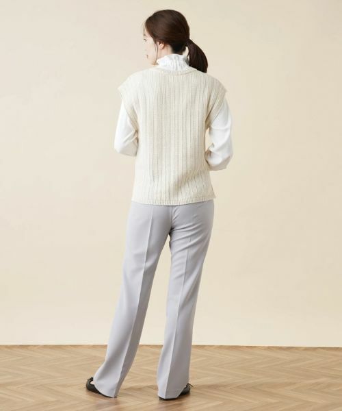 Leilian / レリアン テーラードジャケット | Vネックニットベスト | 詳細3