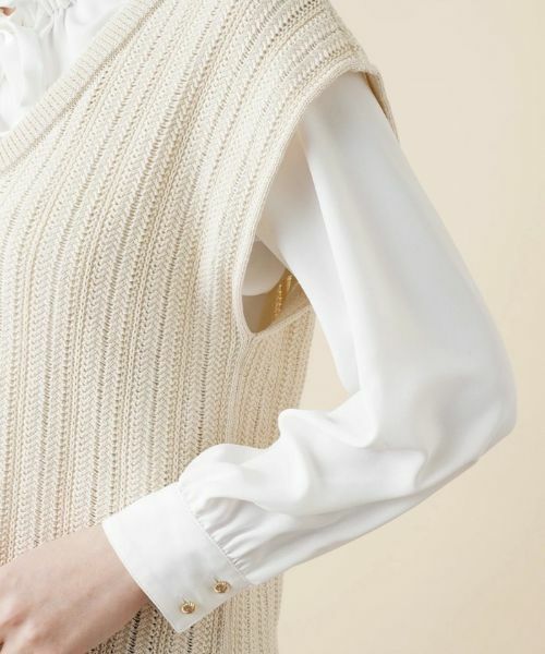 Leilian / レリアン テーラードジャケット | Vネックニットベスト | 詳細9