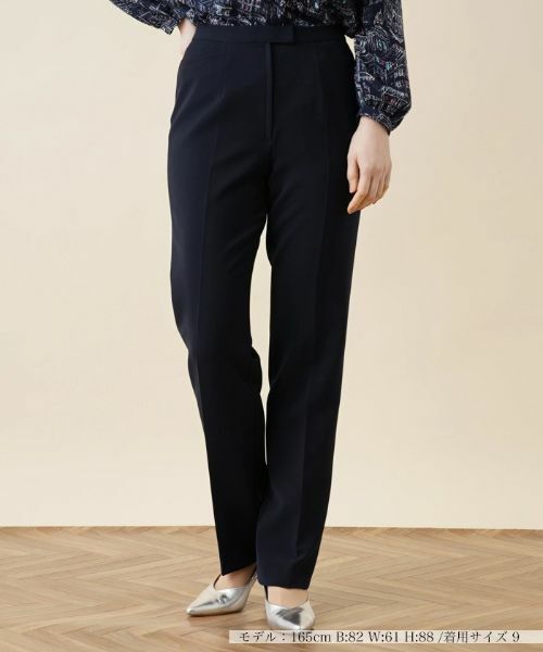 Leilian / レリアン その他パンツ | センタープレスストレートパンツ(ネイビー)