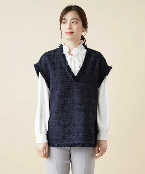 Leilian / レリアン テーラードジャケット | ツイードベスト | 詳細5