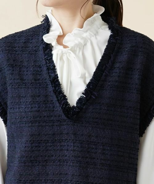 Leilian / レリアン テーラードジャケット | ツイードベスト | 詳細8