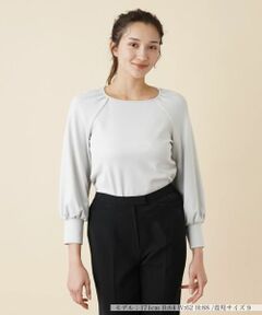 Leilian / レリアン カットソー | 洗えるボートネックラグランカットソー