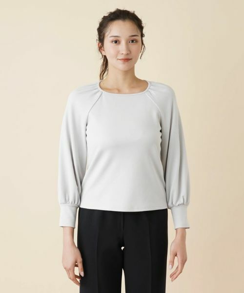 Leilian / レリアン カットソー | 洗えるボートネックラグランカットソー | 詳細8