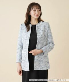 Leilian / レリアン テーラードジャケット | ロングツイードジャケット【セレモニー】【ROCHAS Premiere】