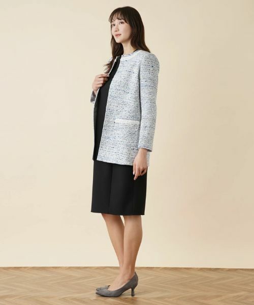 Leilian / レリアン テーラードジャケット | ロングツイードジャケット【セレモニー】【ROCHAS Premiere】 | 詳細2