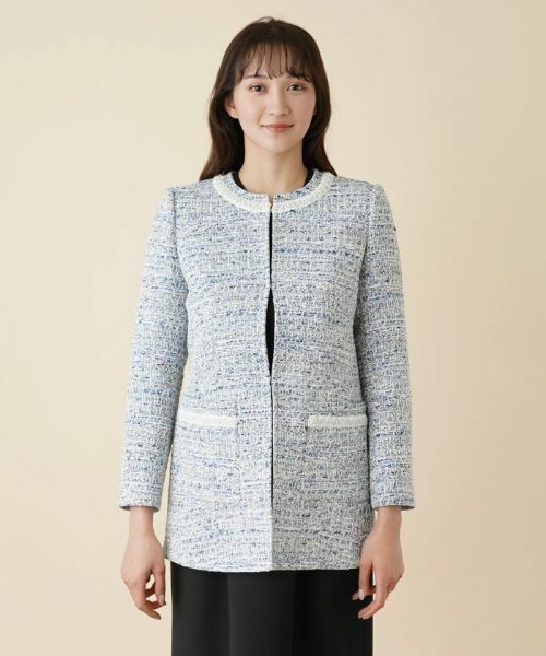 Leilian / レリアン テーラードジャケット | ロングツイードジャケット【セレモニー】【ROCHAS Premiere】 | 詳細4