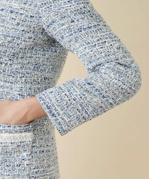 Leilian / レリアン テーラードジャケット | ロングツイードジャケット【セレモニー】【ROCHAS Premiere】 | 詳細9