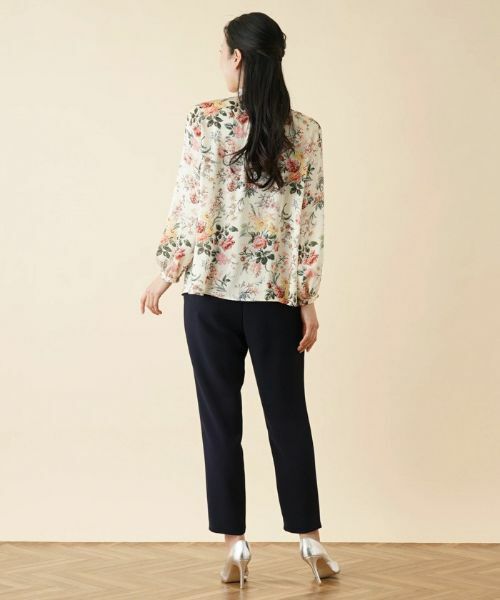 Leilian / レリアン シャツ・ブラウス | フラワー柄ボウタイライクブラウス【ROCHAS Premiere】【RATTI】 | 詳細3