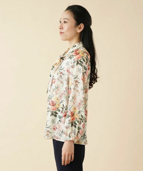 Leilian / レリアン シャツ・ブラウス | フラワー柄ボウタイライクブラウス【ROCHAS Premiere】【RATTI】 | 詳細5