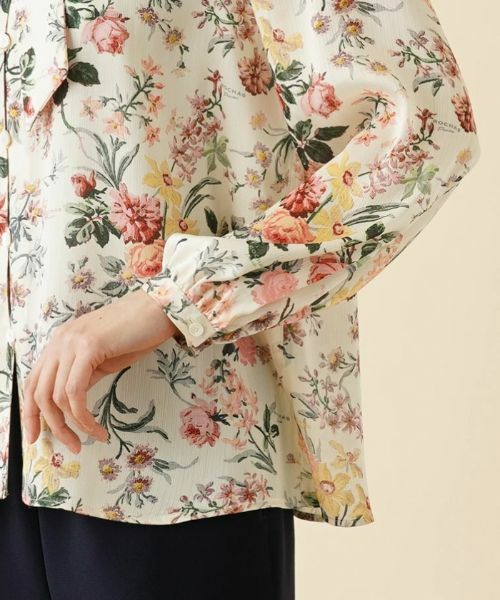 Leilian / レリアン シャツ・ブラウス | フラワー柄ボウタイライクブラウス【ROCHAS Premiere】【RATTI】 | 詳細9