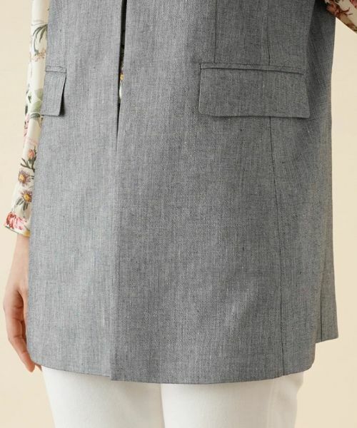 Leilian / レリアン テーラードジャケット | ロングベスト【ROCHAS Premiere】 | 詳細10