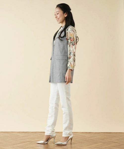 Leilian / レリアン テーラードジャケット | ロングベスト【ROCHAS Premiere】 | 詳細2