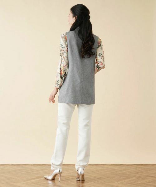 Leilian / レリアン テーラードジャケット | ロングベスト【ROCHAS Premiere】 | 詳細3