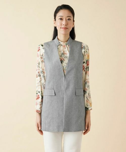 Leilian / レリアン テーラードジャケット | ロングベスト【ROCHAS Premiere】 | 詳細4