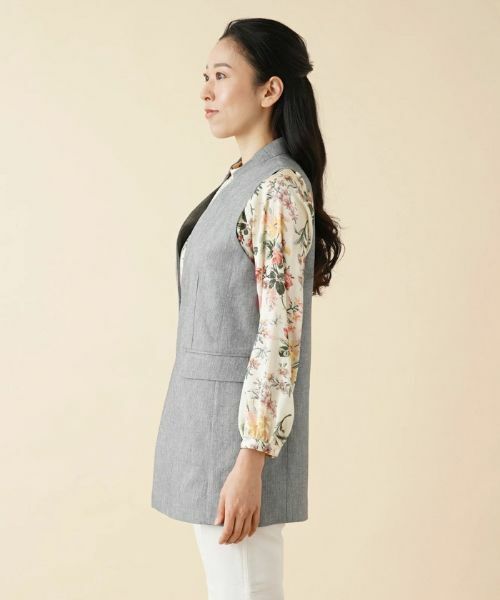 Leilian / レリアン テーラードジャケット | ロングベスト【ROCHAS Premiere】 | 詳細5