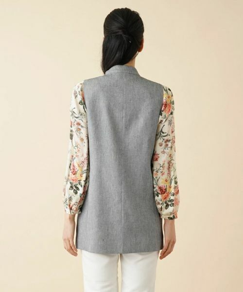 Leilian / レリアン テーラードジャケット | ロングベスト【ROCHAS Premiere】 | 詳細6