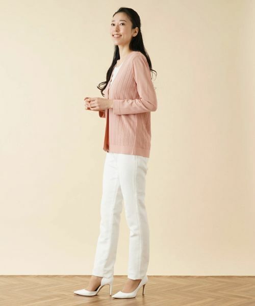 Leilian / レリアン カーディガン・ボレロ | 柄編みVネックカーディガン【ROCHAS Premiere】 | 詳細12