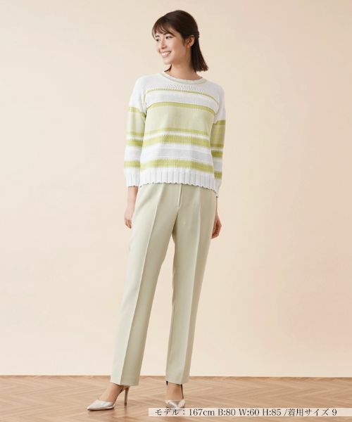 Leilian / レリアン ニット・セーター | 編地切替マルチボーダーニット | 詳細4